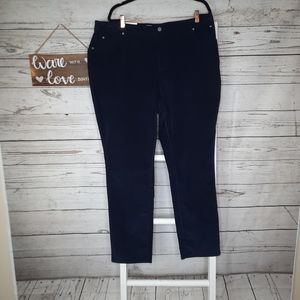Crown & Ivy Navy Curvy Pants NWT 22W